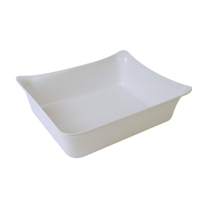 Rauwkost saladeschaal Fleur Crock melamine wit